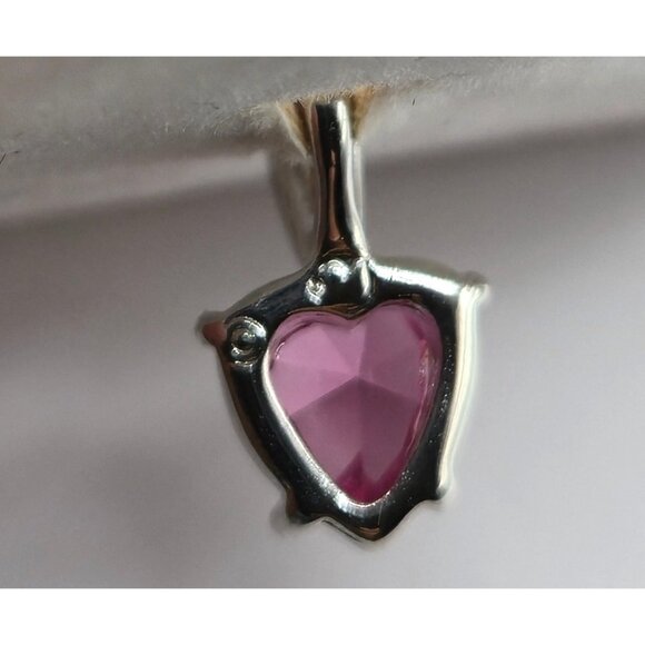 Retired Swarovski October Rose Pendant Pink Crystal Heart NEW in box - Picture 3 of 6